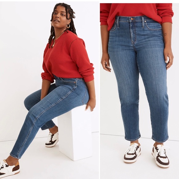 MADEWELL Mid-Rise Stovepipe Jeans in Leman Wash: TENCEL™ Denim Edition Sz 32 NWT - Picture 2 of 10